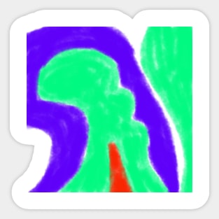 green blue red watercolor abstract texture Sticker